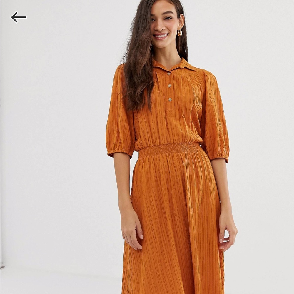 ASOS Current Air dobby tea length dress